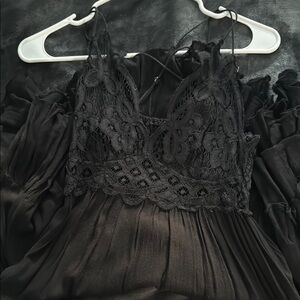 Free People Adella Black Dress